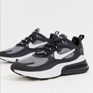 Nike Air Max 270 React black and white shoes